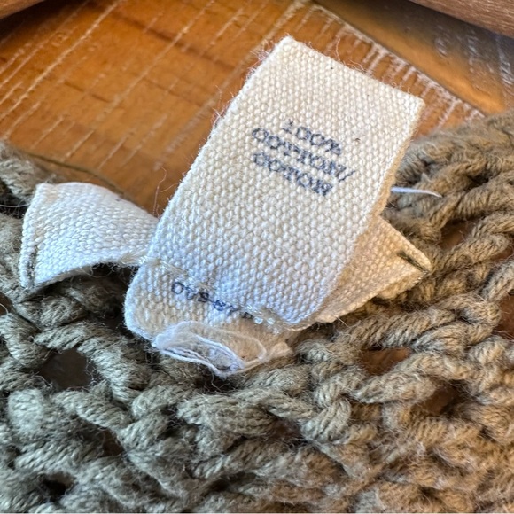 Lands End Canvas Olive Army Green V-Neck Open Knit Sweater Women’s Size Medium - Picture 8 of 8